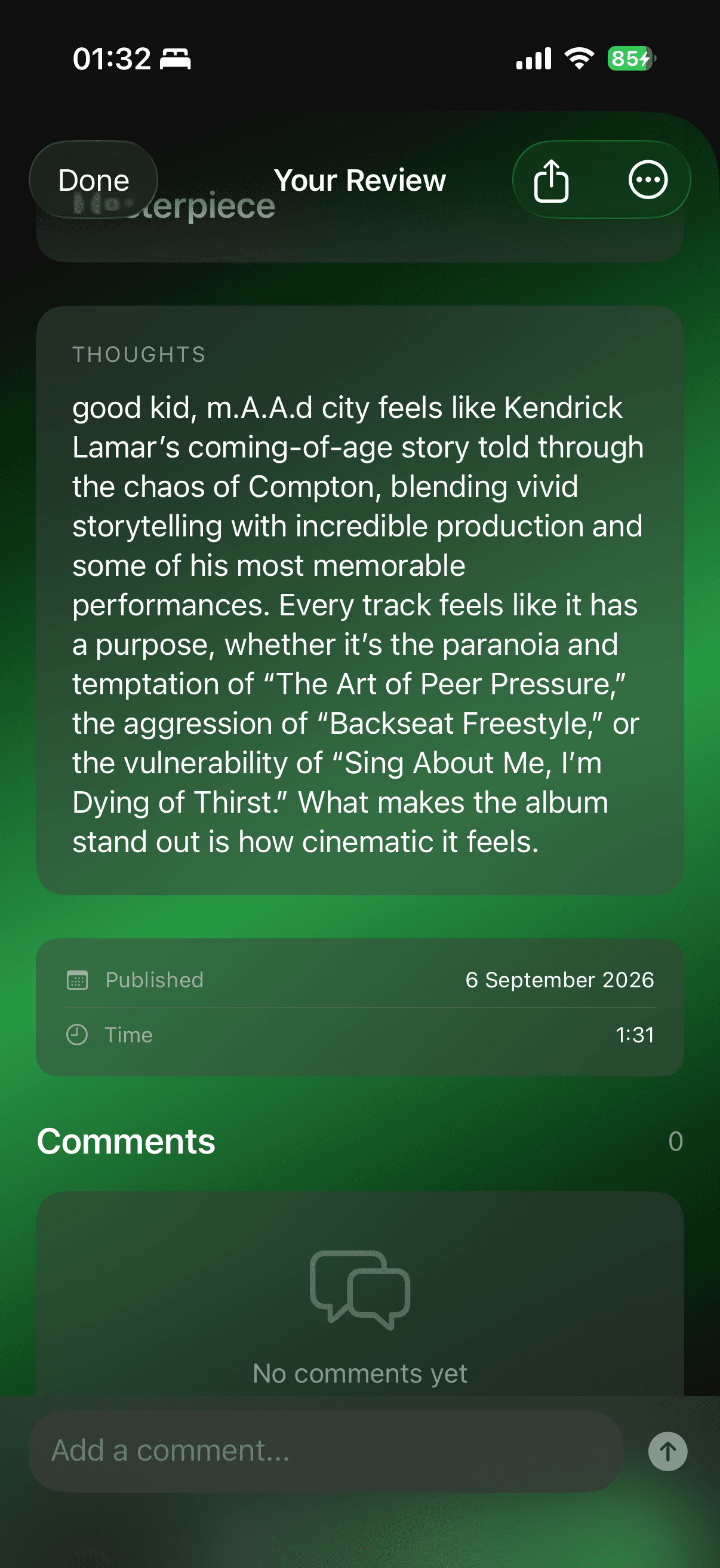 NoteBoxd app screenshot 3